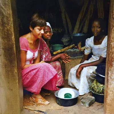 Preparing a meal at the home of the Waiswa family