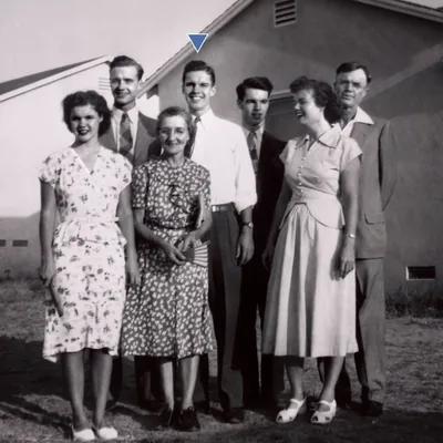 With my family in 1948