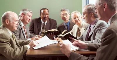 A body of elders meeting together.
