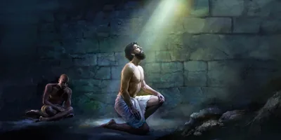 Joseph in a prison in Egypt.