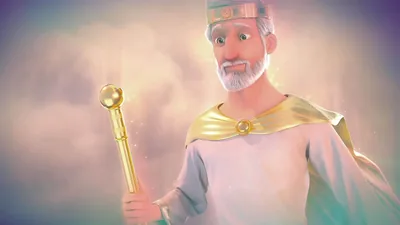 A scene from the video “Become Jehovah’s Friend​—The Greatest Act of Love.” Jesus as a heavenly King.